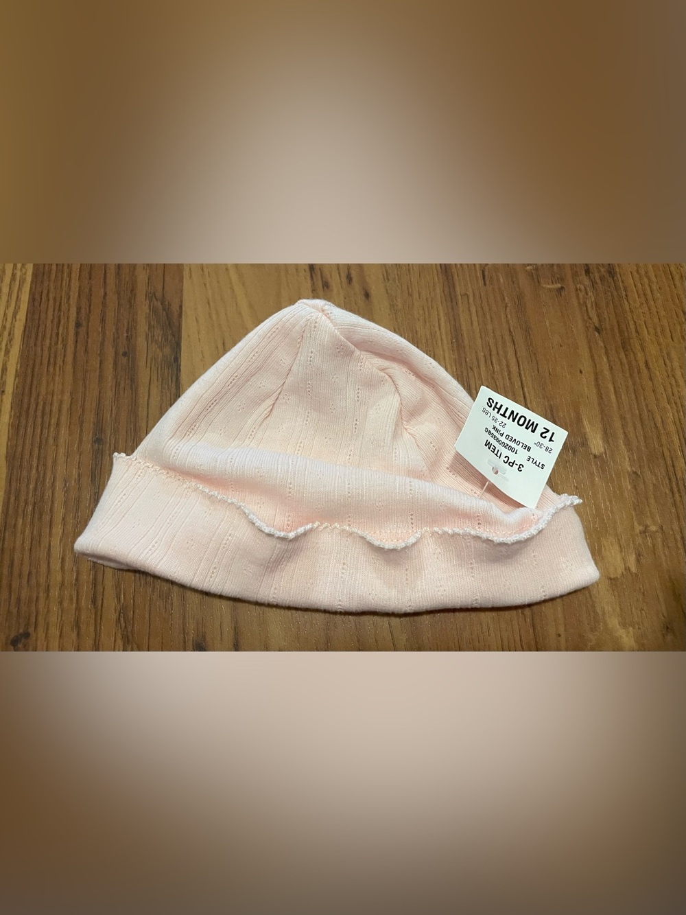 Soft Pink Knit Baby Beanie Hat New with Tags